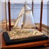 S02. Gorham silver model boat. 